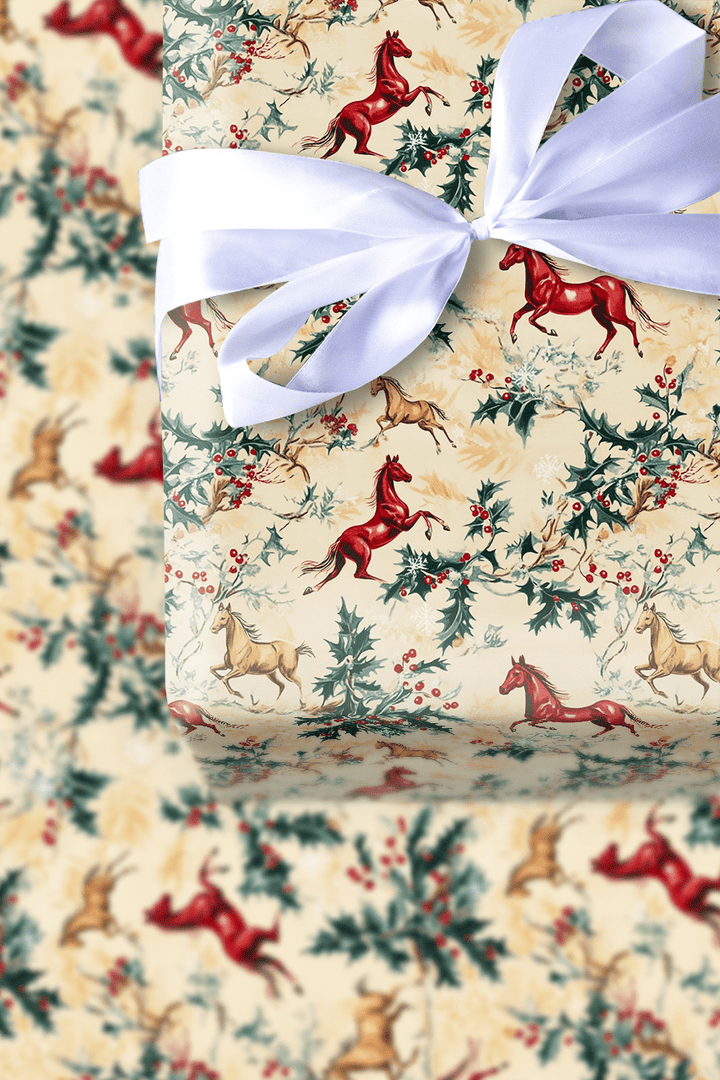 Holly and Hooves - Wrapping Paper - Aspen & Arlo