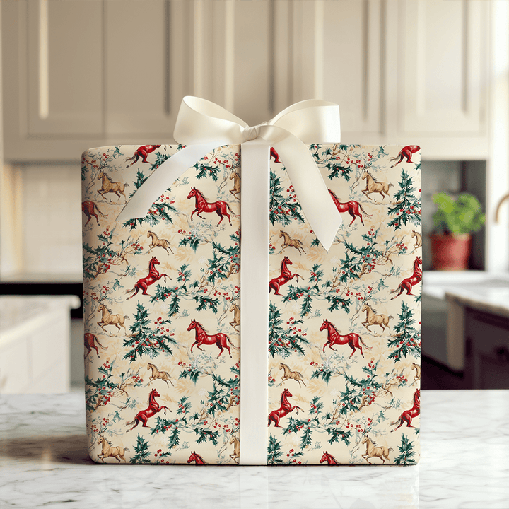 Holly and Hooves - Wrapping Paper - Aspen & Arlo