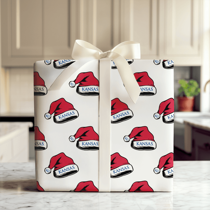 Rock Chalk Santa Hawk - Wrapping Paper - Aspen & Arlo