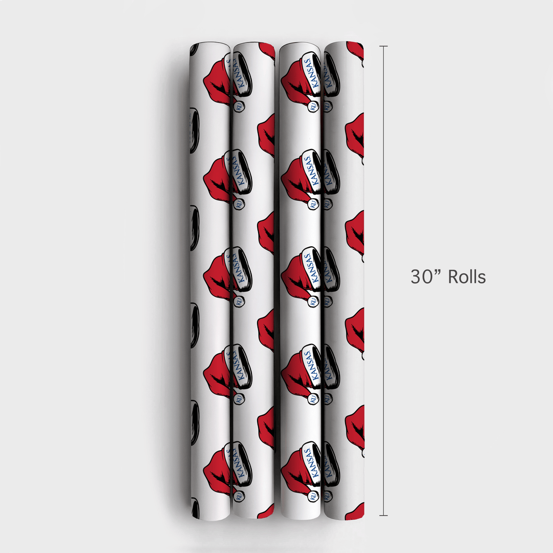 Rock Chalk Santa Hawk - Wrapping Paper - Aspen & Arlo