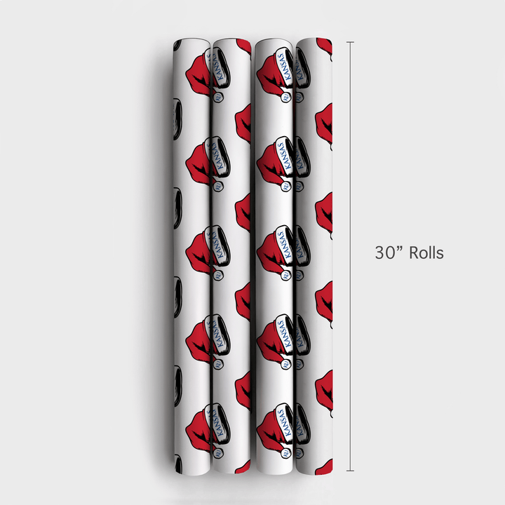 Rock Chalk Santa Hawk - Wrapping Paper - Aspen & Arlo