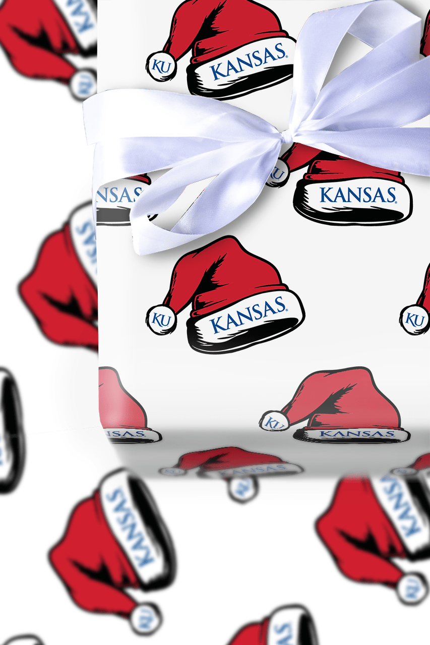 Rock Chalk Santa Hawk - Wrapping Paper - Aspen & Arlo