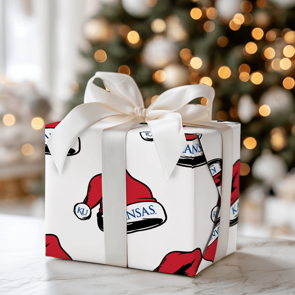 Rock Chalk Santa Hawk - Wrapping Paper - Aspen & Arlo