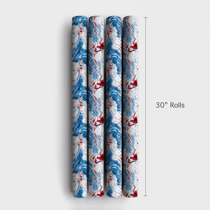 Surf's Up, Santa - Wrapping Paper - Aspen & Arlo