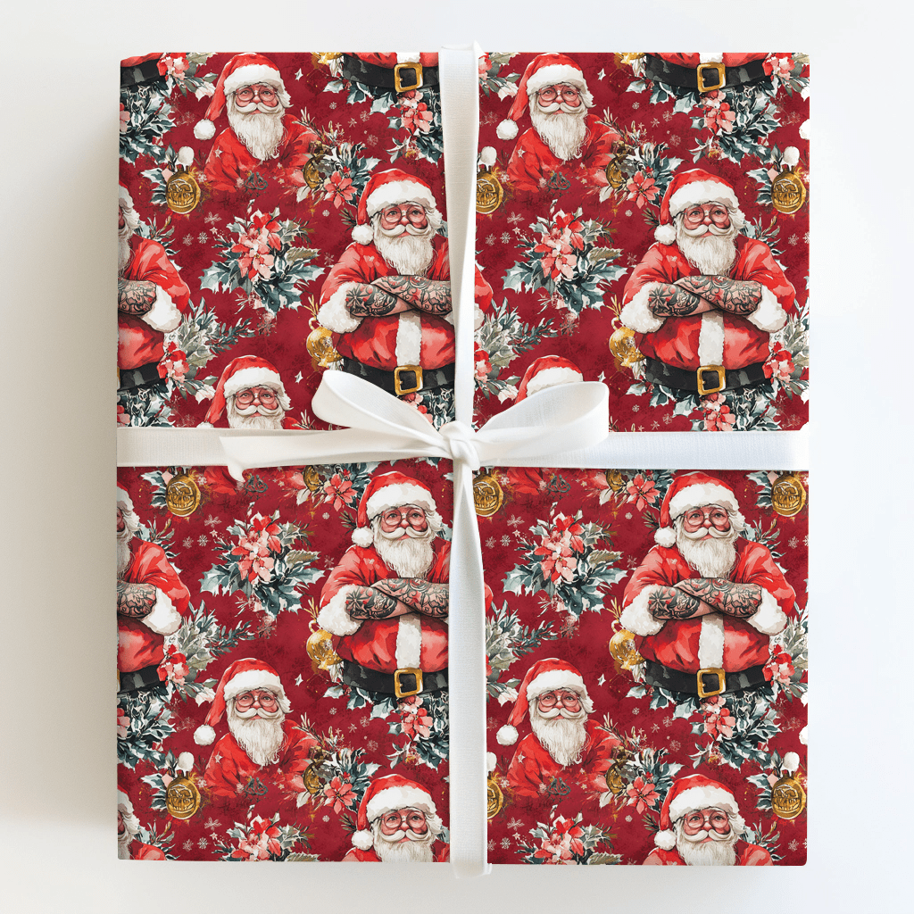 Sleigh Bells and Tattoos - Wrapping Paper - Aspen & Arlo