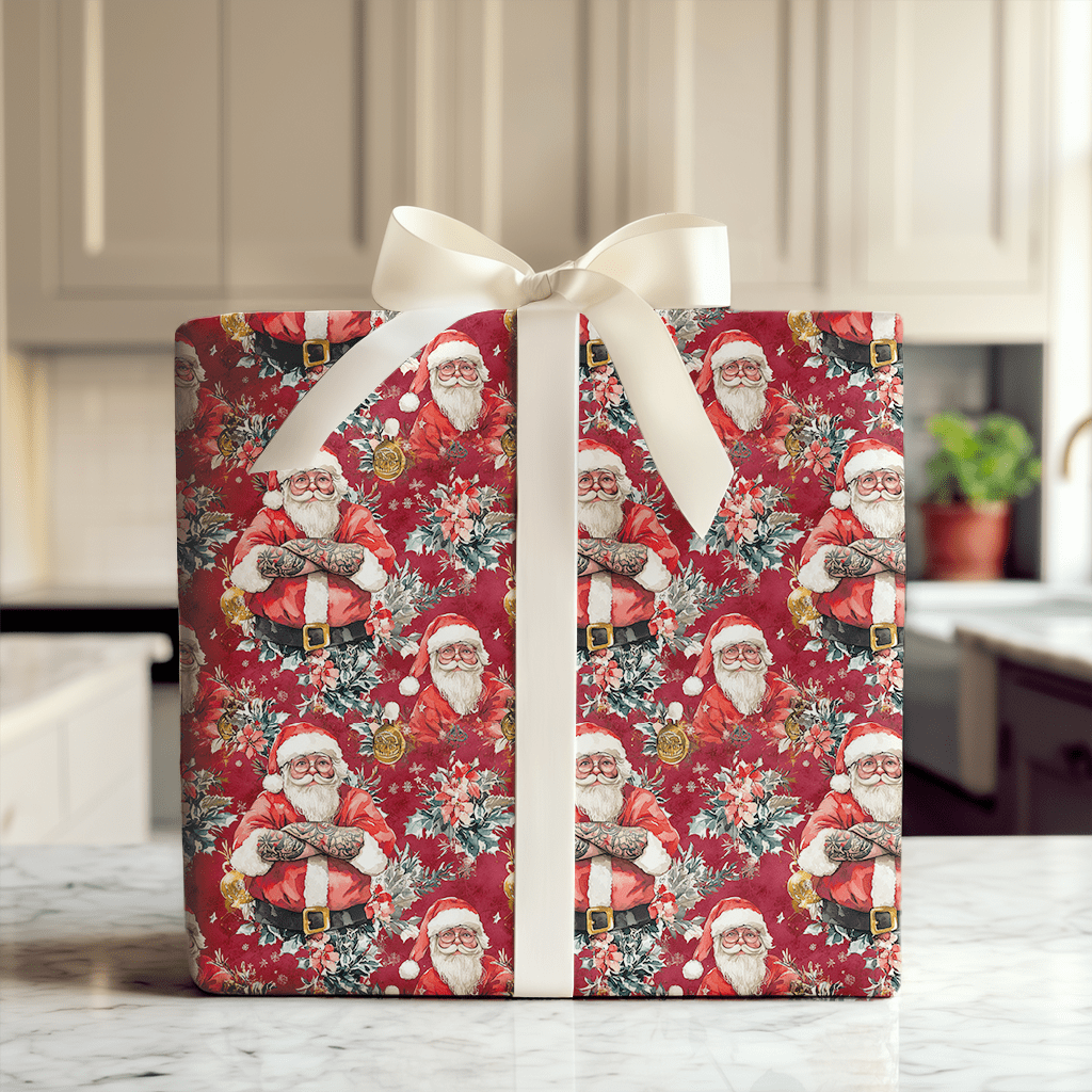 Sleigh Bells and Tattoos - Wrapping Paper - Aspen & Arlo