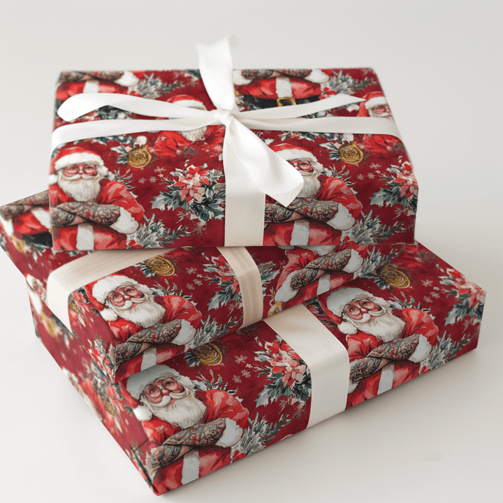 Sleigh Bells and Tattoos - Wrapping Paper - Aspen & Arlo