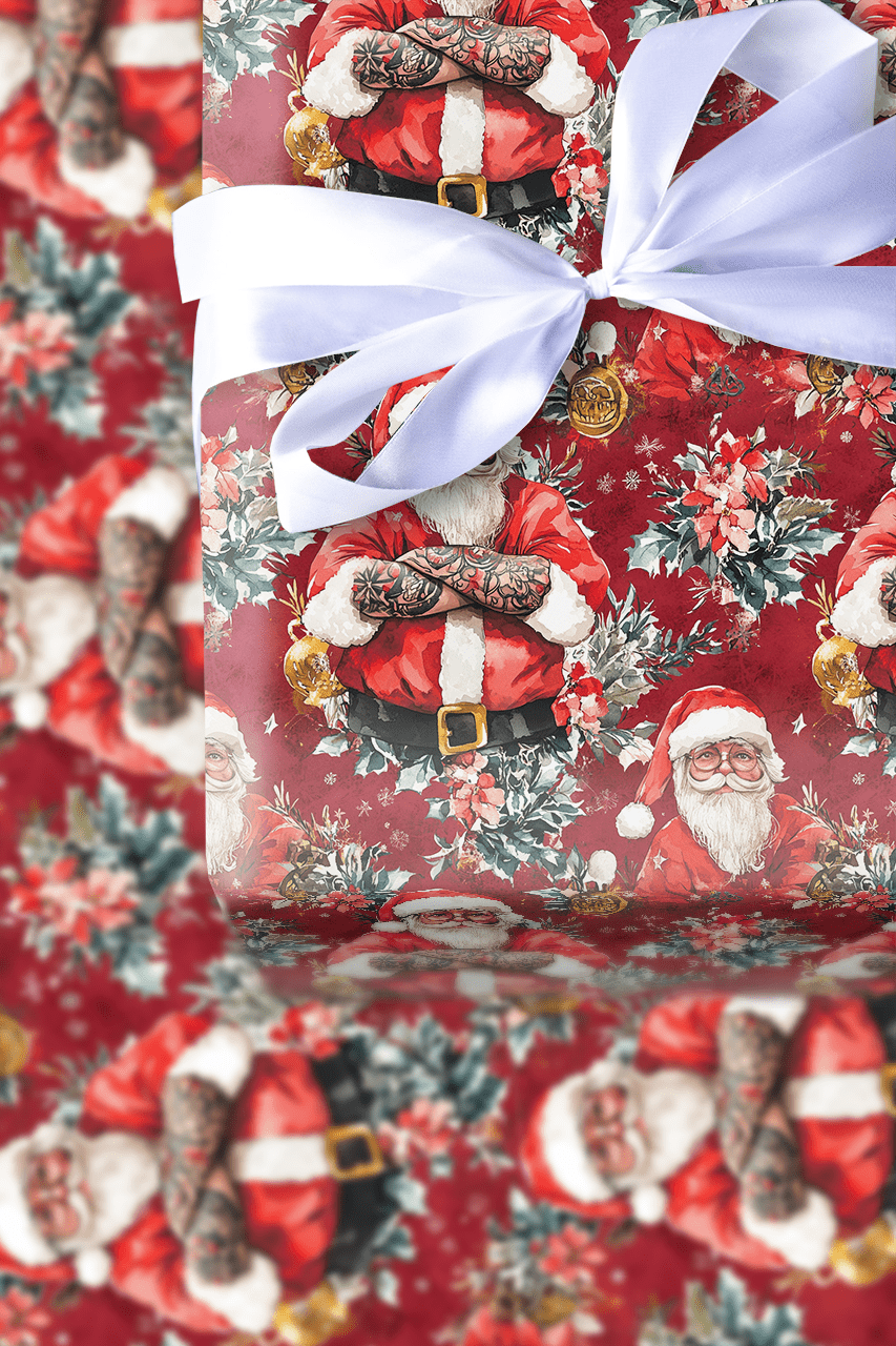 Sleigh Bells and Tattoos - Wrapping Paper - Aspen & Arlo