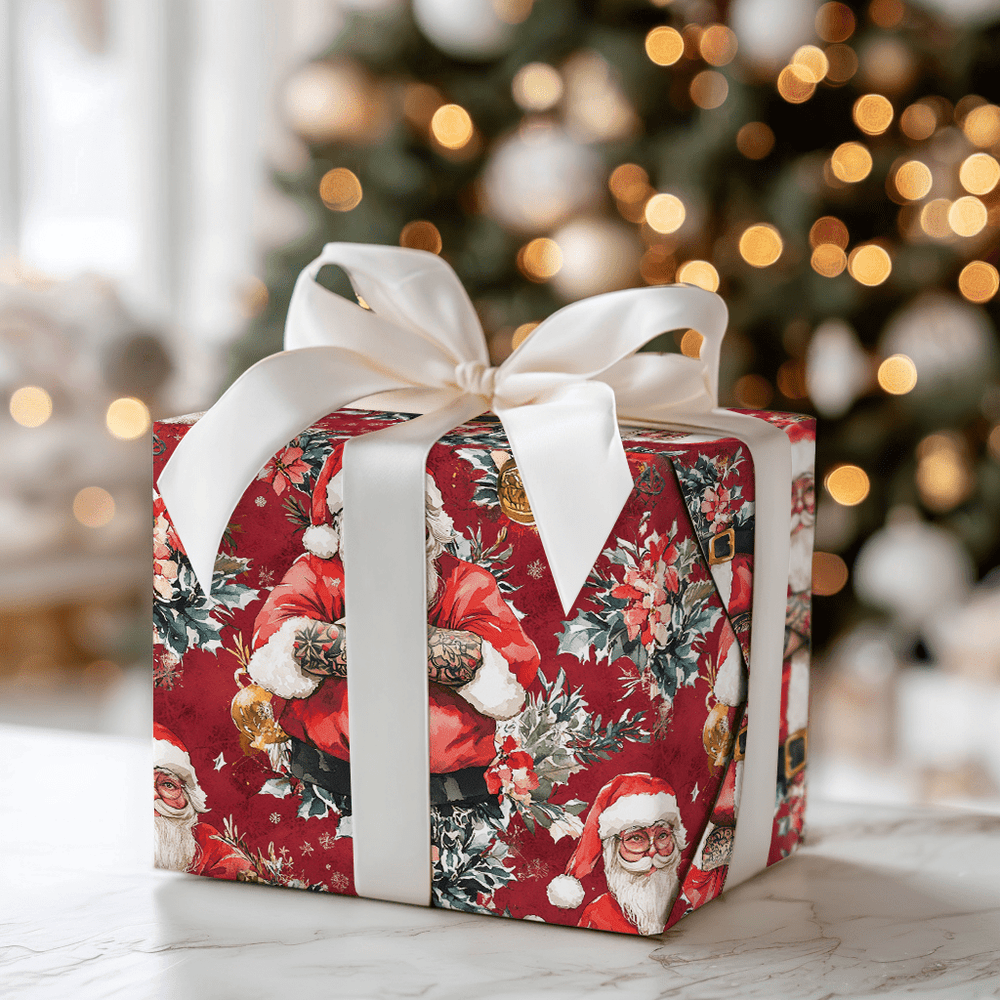 Sleigh Bells and Tattoos - Wrapping Paper - Aspen & Arlo