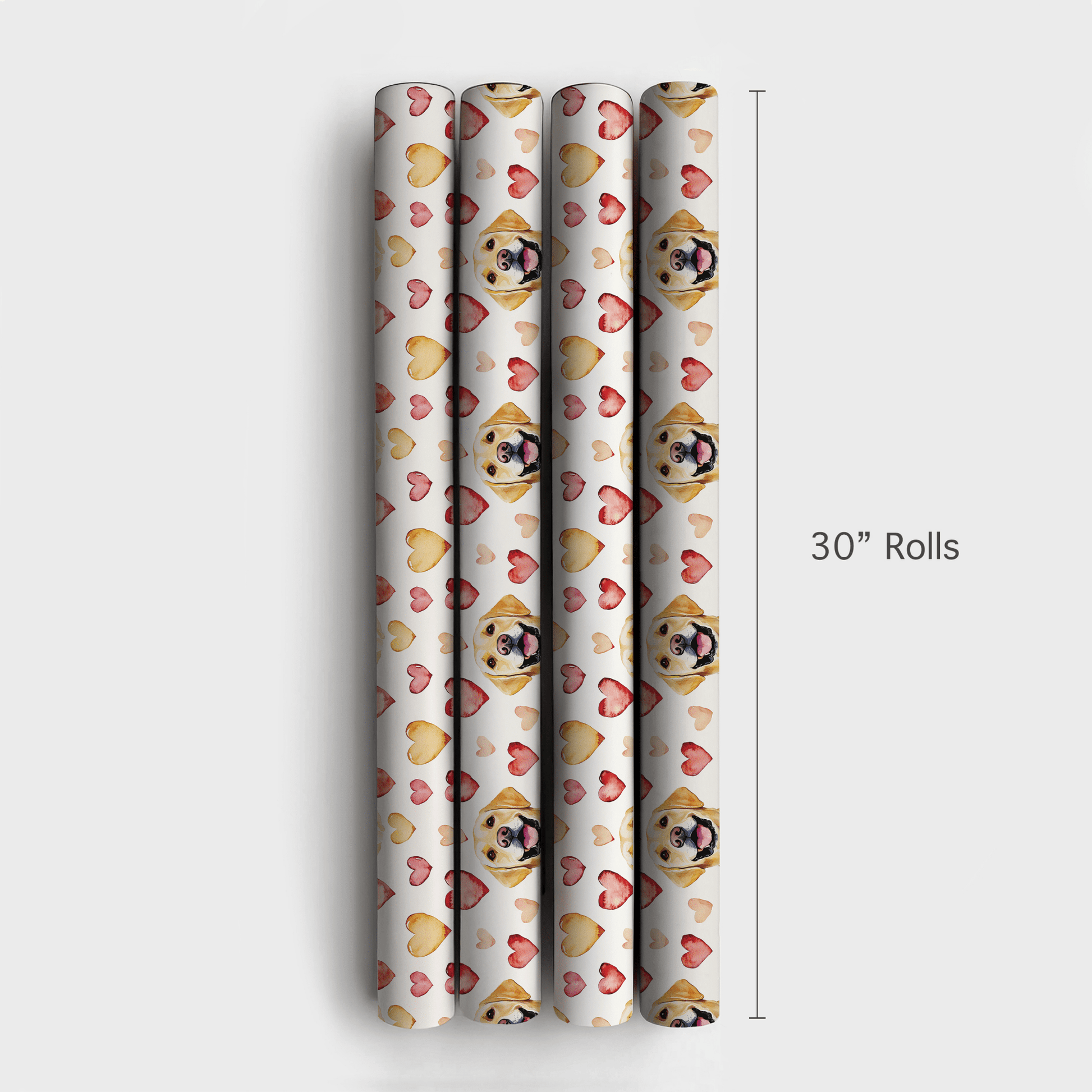 Yellow Lab Valentine - Wrapping Paper - Aspen & Arlo