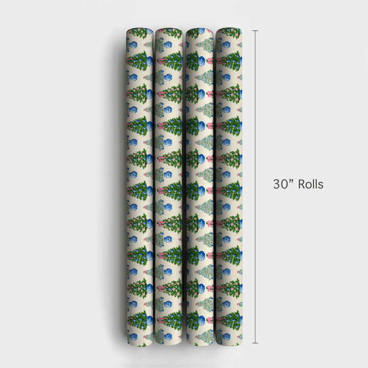 Porcelain Pines - Wrapping Paper - Aspen & Arlo