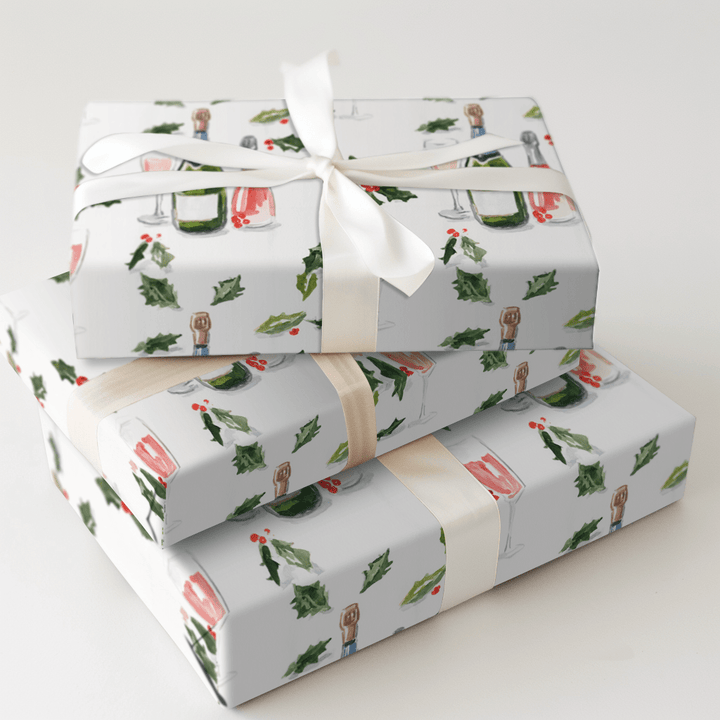 Mistletoe & Bubbly - Wrapping Paper - Aspen & Arlo