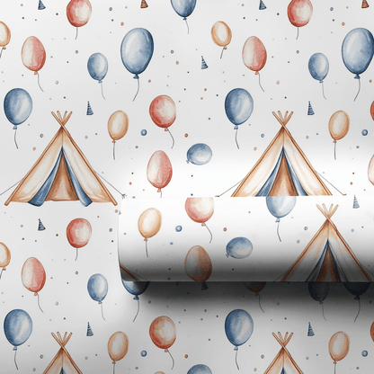 Camp Balloon - Wrapping Paper - Aspen & Arlo