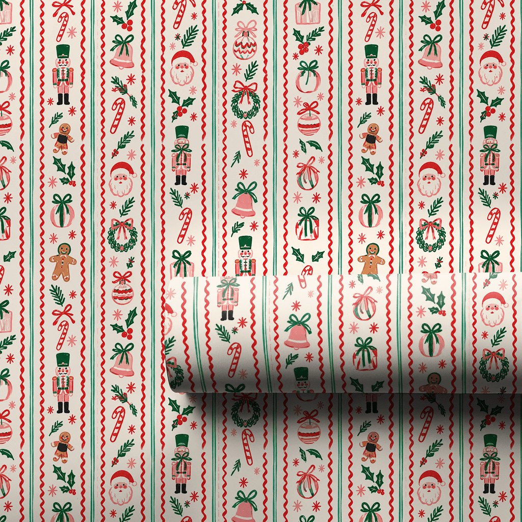 Kris Kringle Stripe - Wrapping Paper - Aspen & Arlo