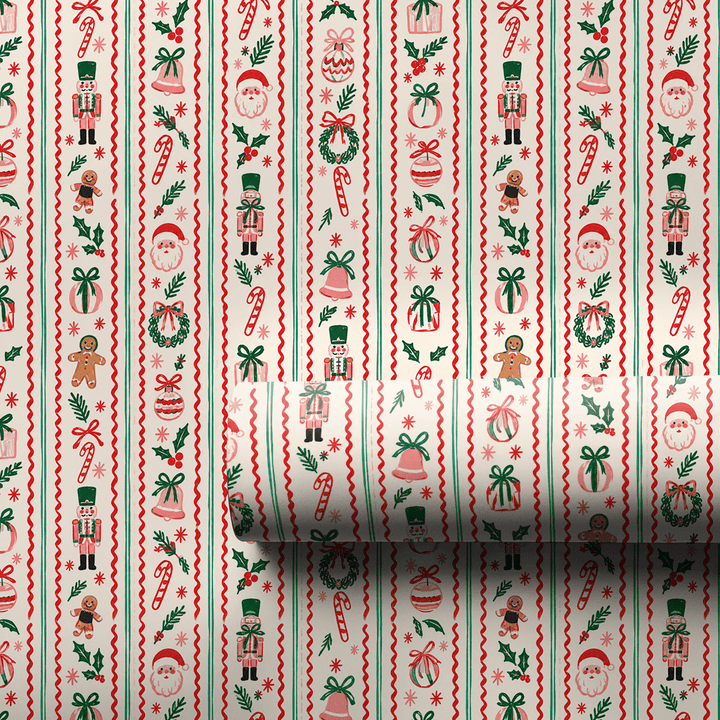Kris Kringle Stripe - Wrapping Paper - Aspen & Arlo