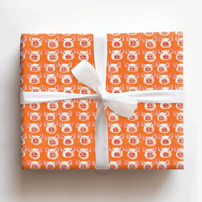 Orangesicle Pig - Wrapping Paper - Aspen & Arlo