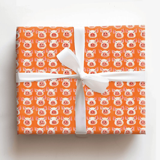 Orangesicle Pig - Wrapping Paper - Aspen & Arlo