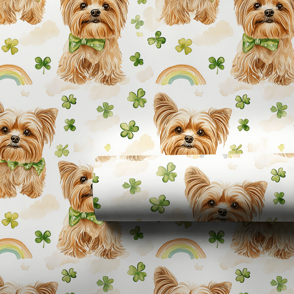 Rainbows with the Yorkie - Wrapping Paper - Aspen & Arlo
