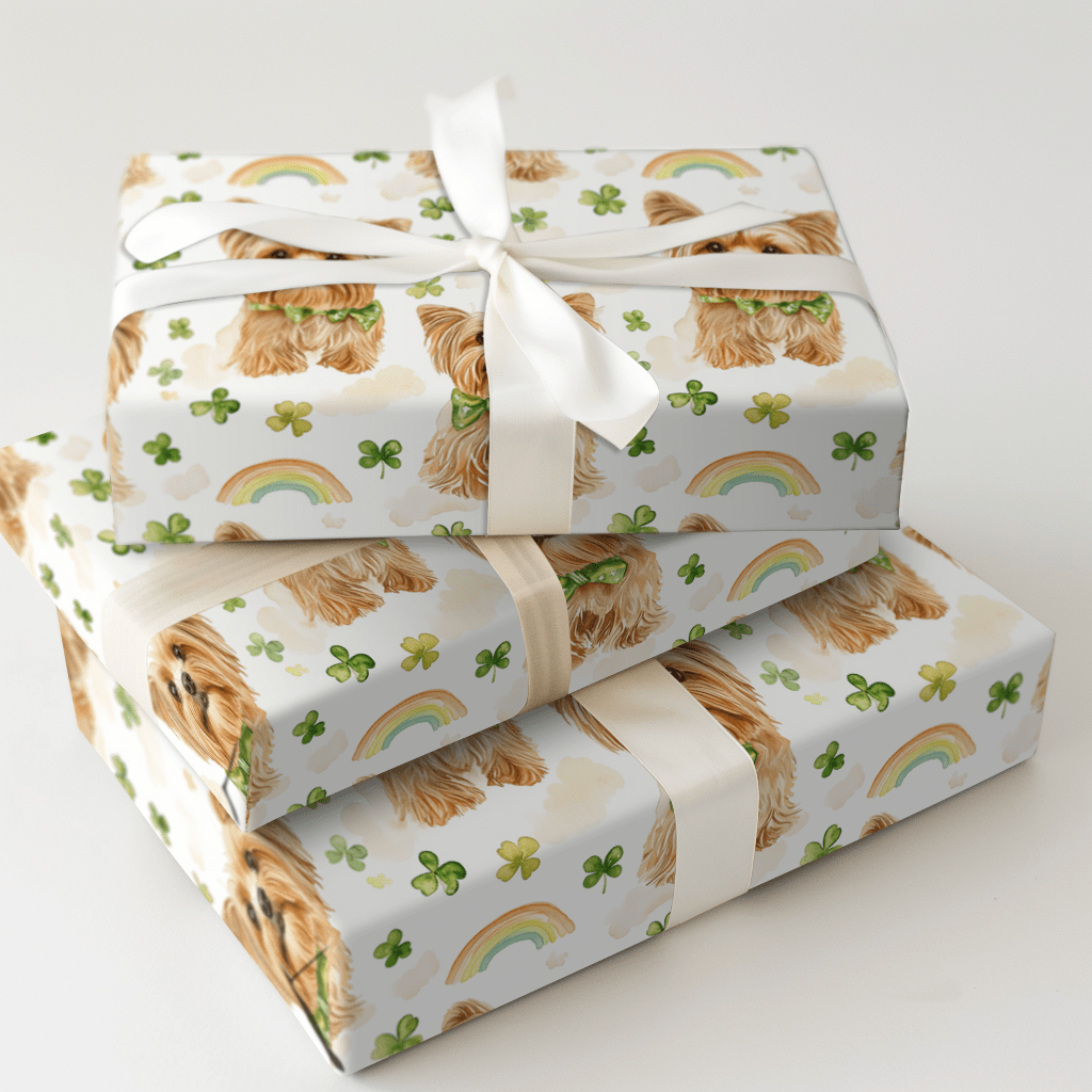 Rainbows with the Yorkie - Wrapping Paper - Aspen & Arlo
