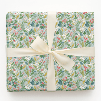 Flora in the Snow - Wrapping Paper - Aspen & Arlo