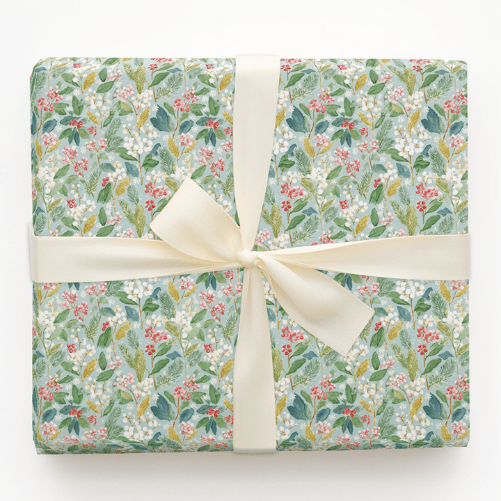 Flora in the Snow - Wrapping Paper - Aspen & Arlo