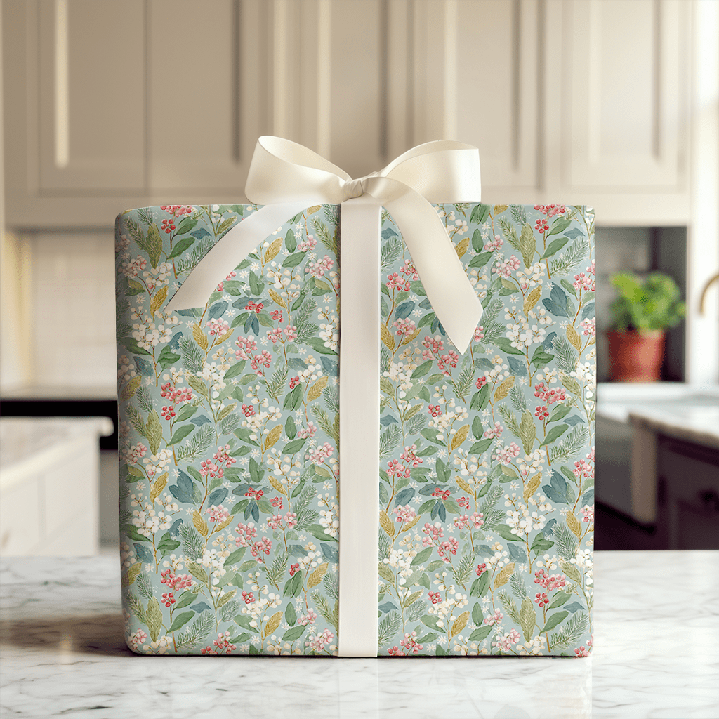 Flora in the Snow - Wrapping Paper - Aspen & Arlo