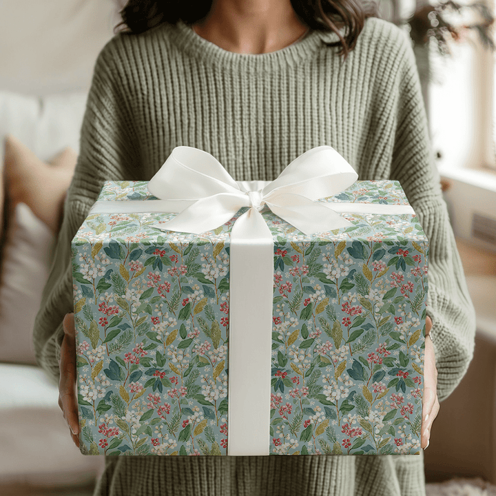 Flora in the Snow - Wrapping Paper - Aspen & Arlo