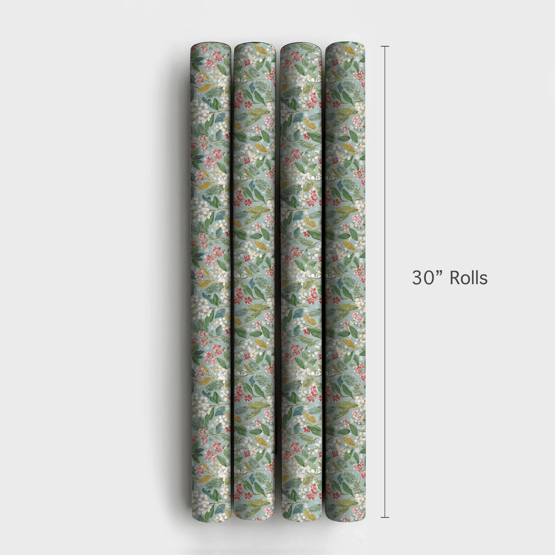 Flora in the Snow - Wrapping Paper - Aspen & Arlo