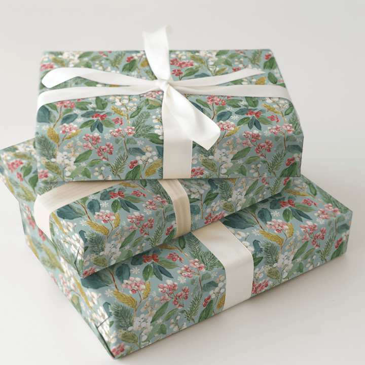 Flora in the Snow - Wrapping Paper - Aspen & Arlo