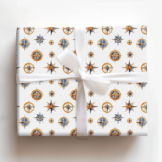Compass Gold - Wrapping Paper - Aspen & Arlo
