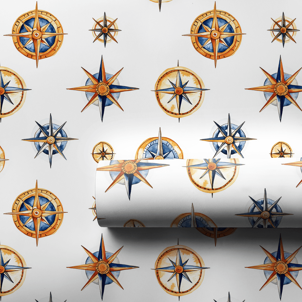 Compass Gold - Wrapping Paper - Aspen & Arlo