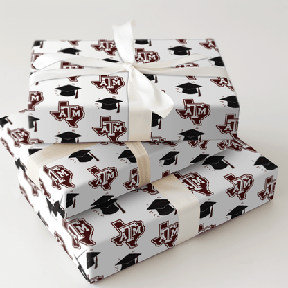 Hats of to the A&M Grad - Wrapping Paper - Aspen & Arlo