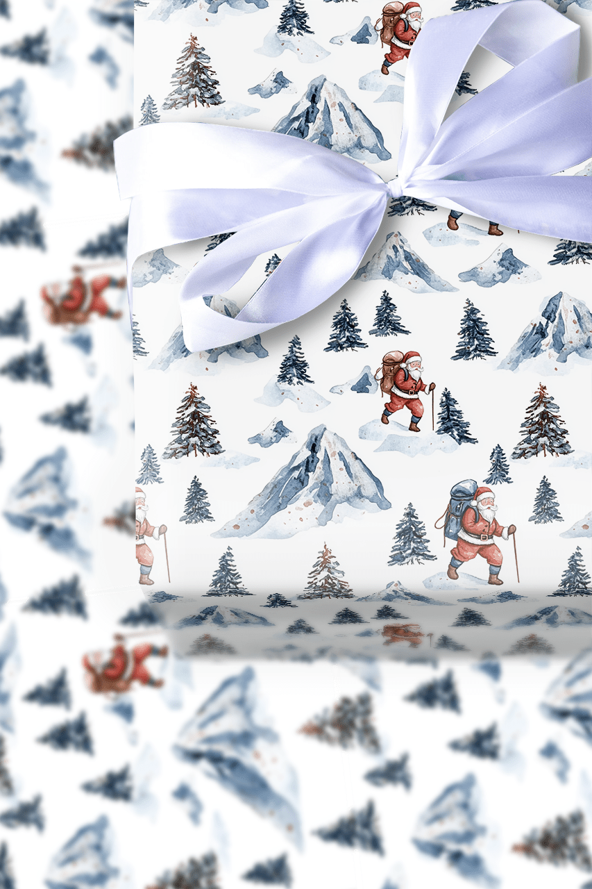Santa Ridge Hike - Wrapping Paper - Aspen & Arlo