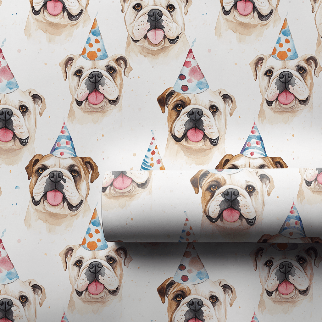 Birthday Bulldogs - Wrapping Paper - Aspen & Arlo