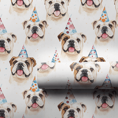 Birthday Bulldogs - Wrapping Paper - Aspen & Arlo