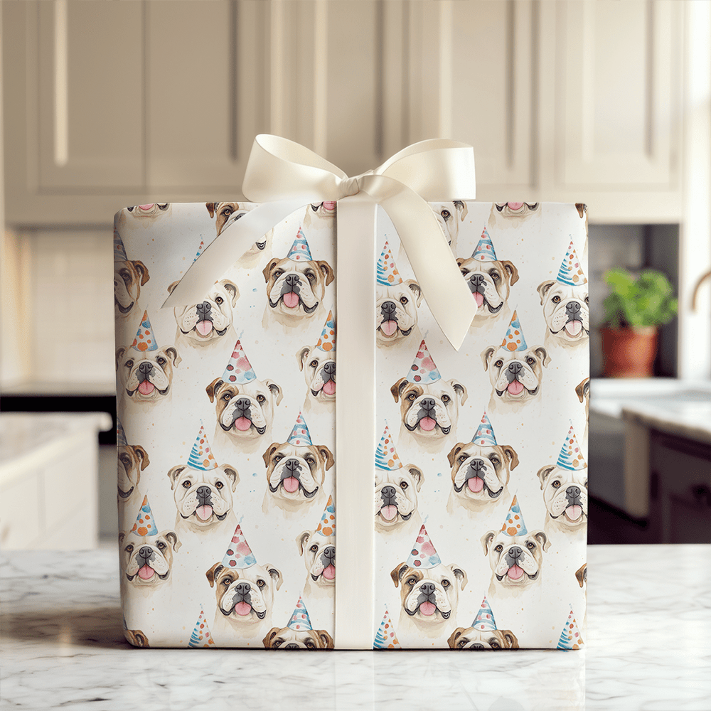 Birthday Bulldogs - Wrapping Paper - Aspen & Arlo