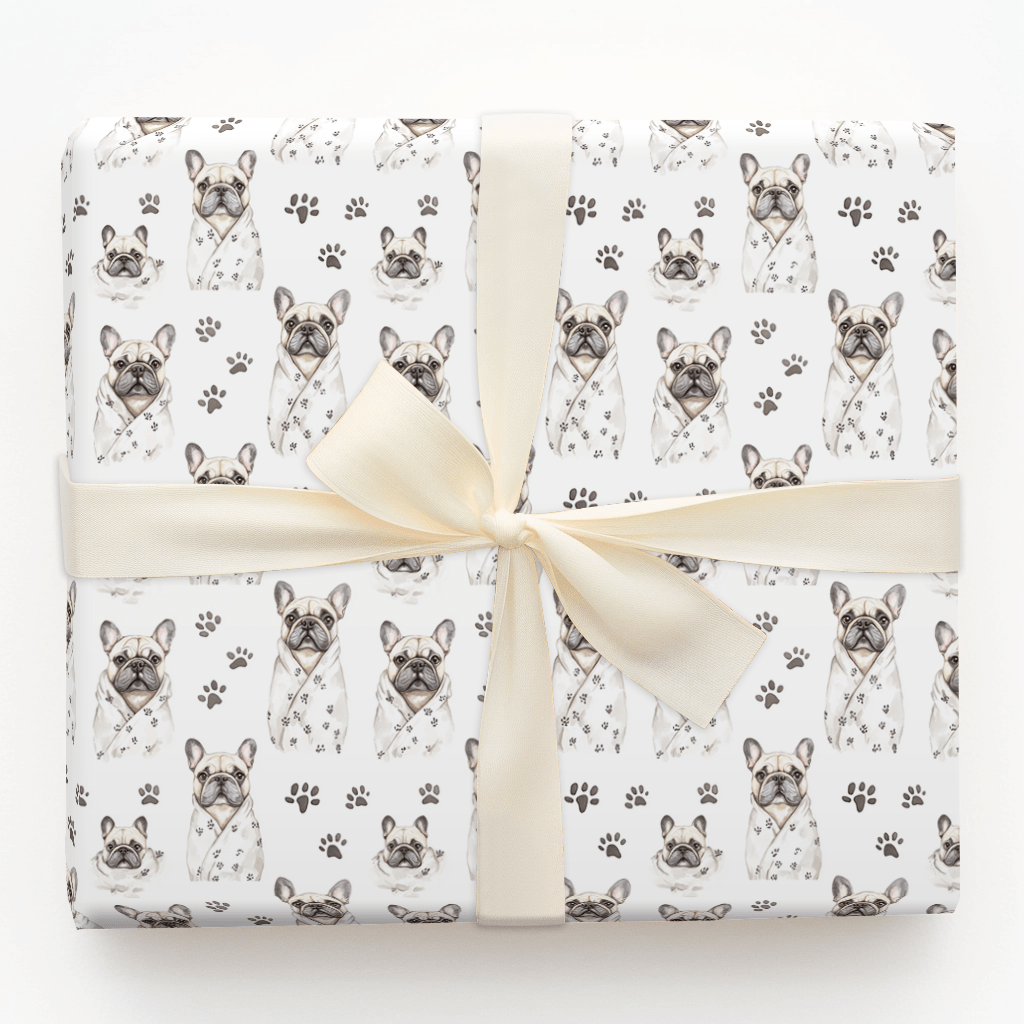 Spa Day with the Frenchies - Wrapping Paper - Aspen & Arlo