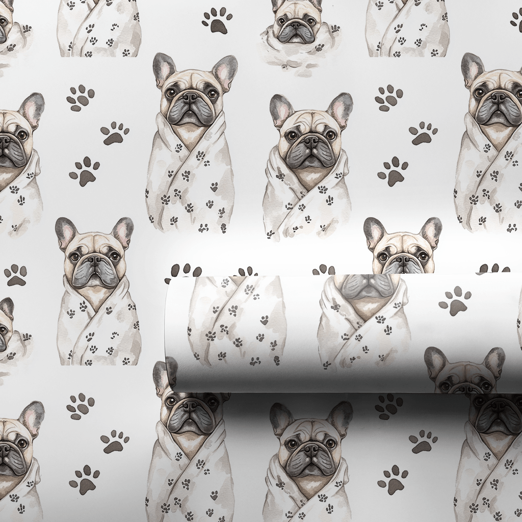 Spa Day with the Frenchies - Wrapping Paper - Aspen & Arlo