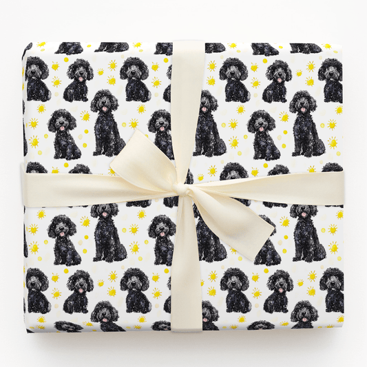 Sunny Day with the Black Poodles - Wrapping Paper - Aspen & Arlo