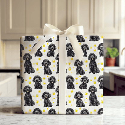 Sunny Day with the Black Poodles - Wrapping Paper - Aspen & Arlo