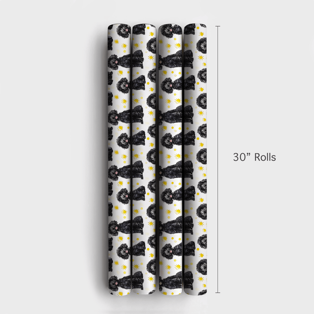 Sunny Day with the Black Poodles - Wrapping Paper - Aspen & Arlo