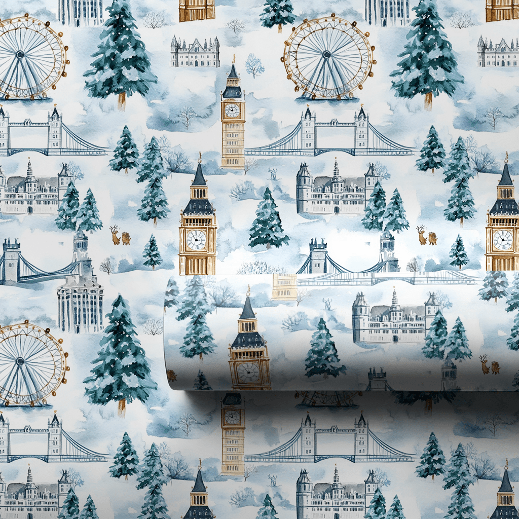 Christmas In London - Wrapping Paper - Aspen & Arlo
