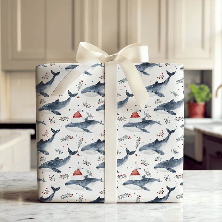 Winter Whale - Wrapping Paper - Aspen & Arlo