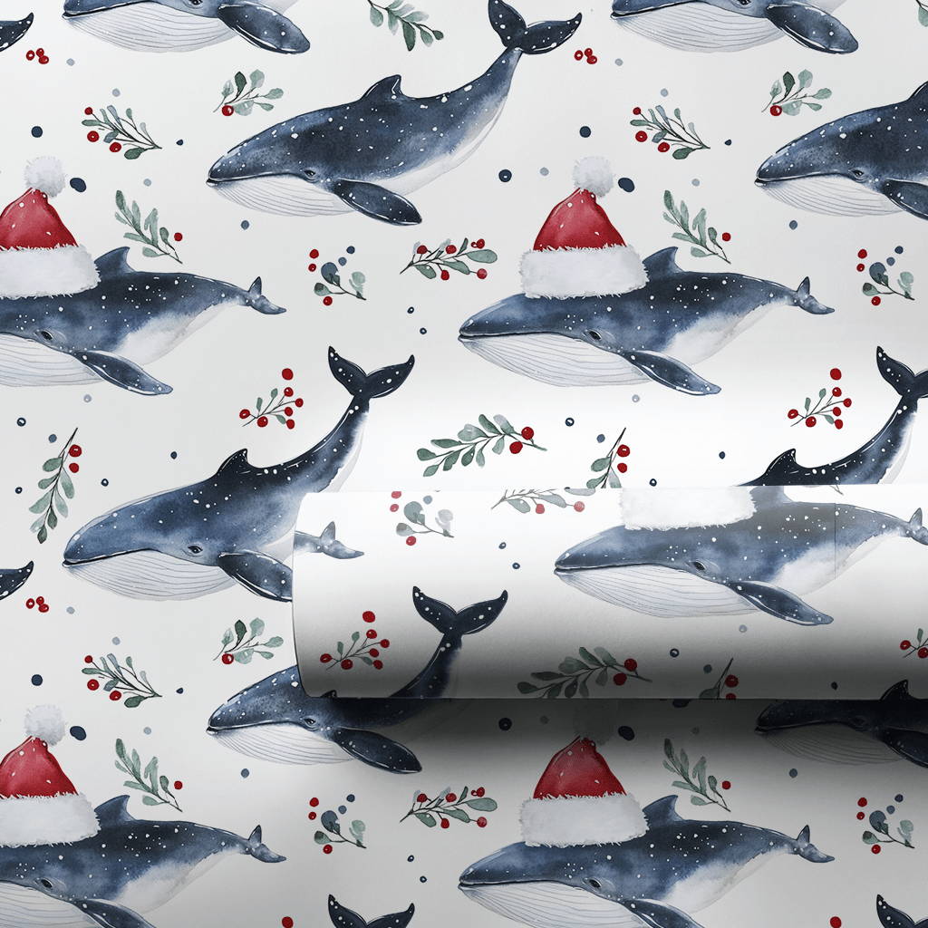 Winter Whale - Wrapping Paper - Aspen & Arlo