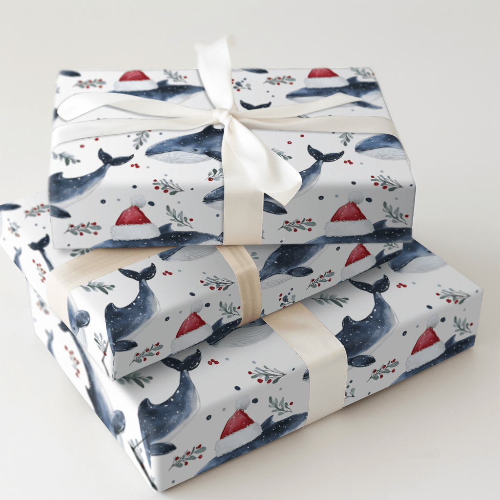 Winter Whale - Wrapping Paper - Aspen & Arlo