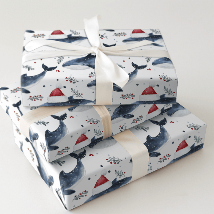 Winter Whale - Wrapping Paper - Aspen & Arlo