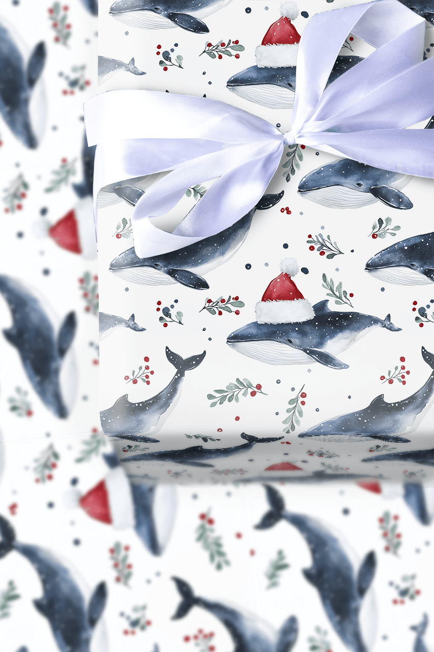 Winter Whale - Wrapping Paper - Aspen & Arlo