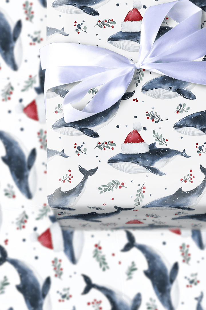 Winter Whale - Wrapping Paper - Aspen & Arlo