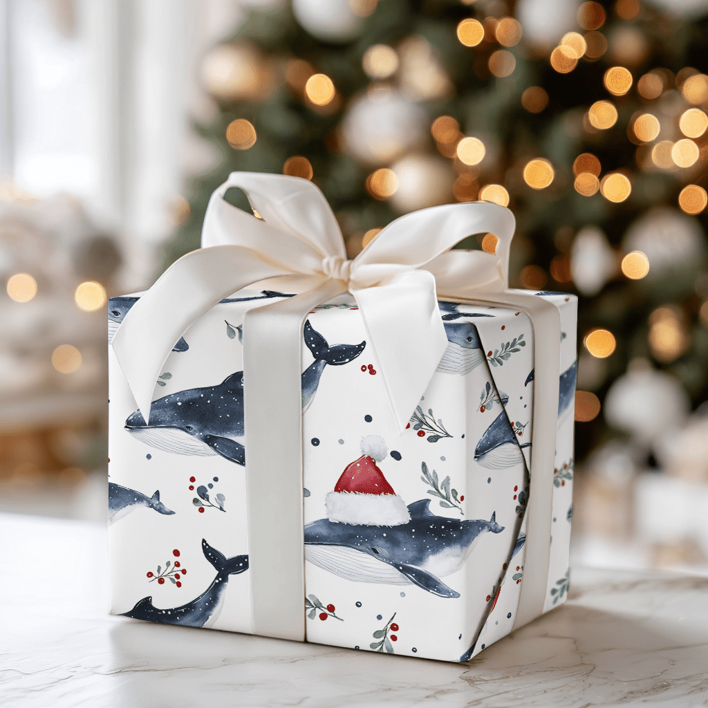 Winter Whale - Wrapping Paper - Aspen & Arlo