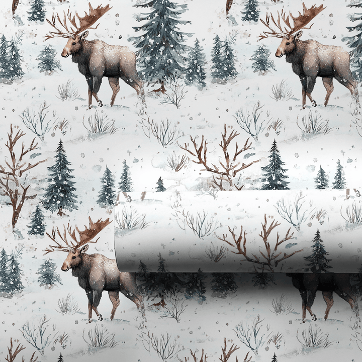 Snow day for Moose - Wrapping Paper - Aspen & Arlo